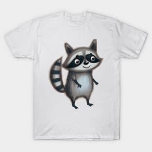 Cute Raccoon Drawing T-Shirt